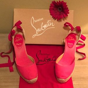 AUTHENTIC Christian Louboutin Espadrille wedges